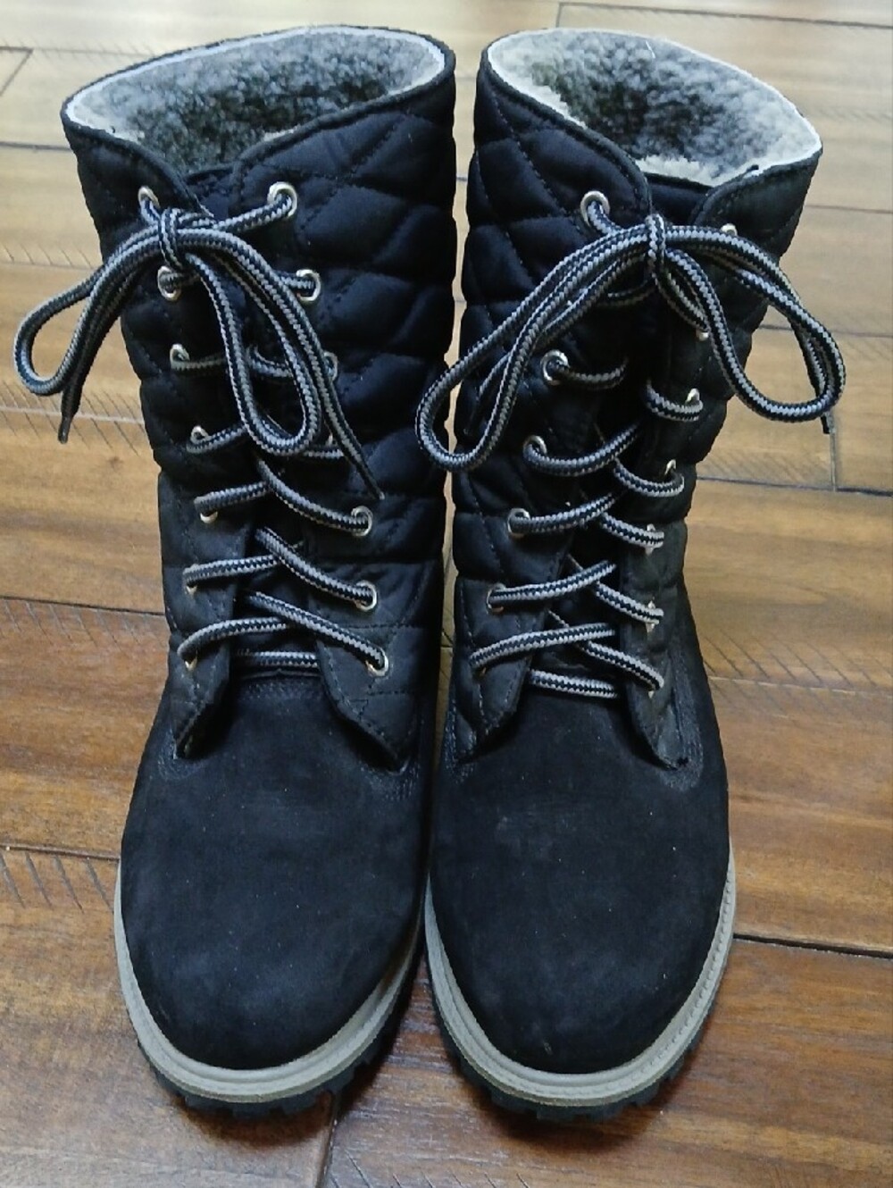 Cloud Nine Suede Lace Up Boots Genuine Sheepskin Fur Lined